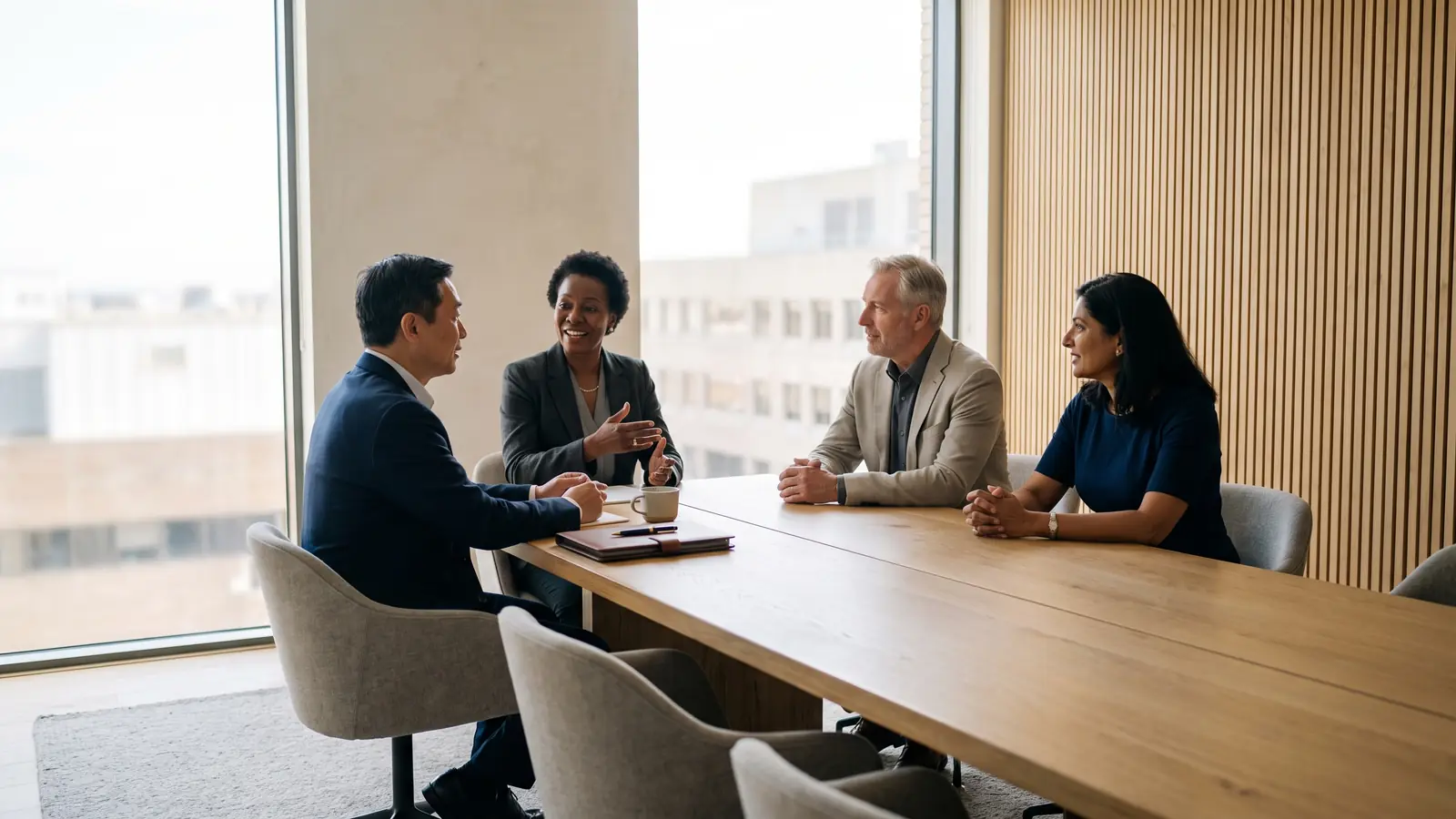 Senior executives in a Denver boardroom